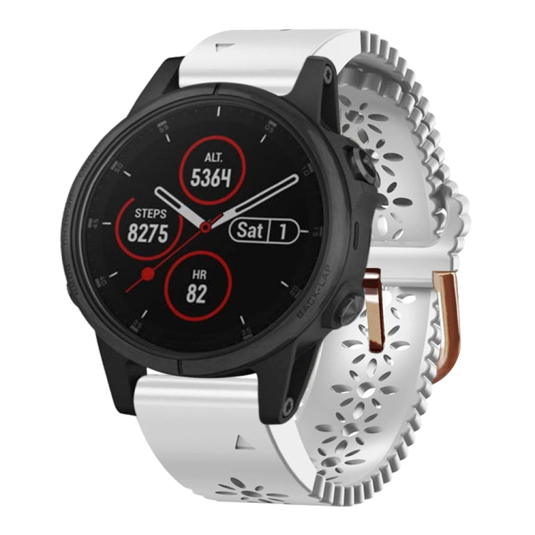 Cinturino in silicone da donna da 20 mm con punzone in pizzo, For Garmin Fenix 5S, For Garmin Fenix 5S Plus