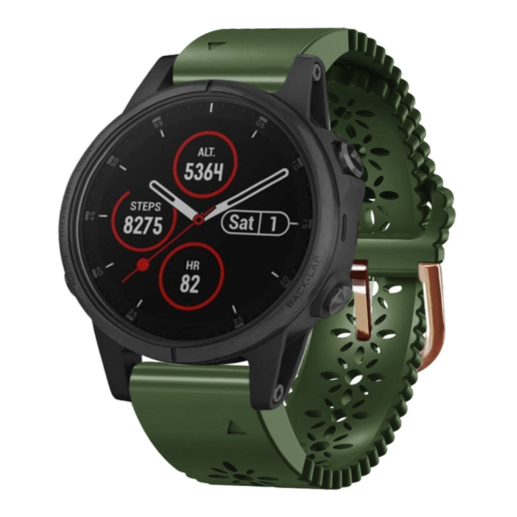 Cinturino in silicone da donna da 20 mm con punzone in pizzo, For Garmin Fenix 5S, For Garmin Fenix 5S Plus