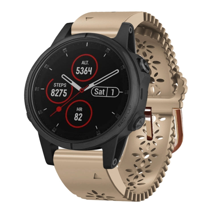 Cinturino in silicone da donna da 20 mm con punzone in pizzo, For Garmin Fenix 5S, For Garmin Fenix 5S Plus