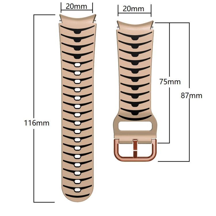 Cinturino in silicone con trama curva, For Samsung Galaxy Watch 5 44mm