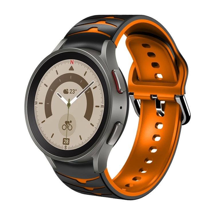 Cinturino in silicone con trama curva, For Samsung Galaxy Watch 5 Pro 45mm