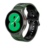 Cinturino in silicone con trama curva, For Samsung Galaxy Watch 4 44mm