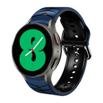 Cinturino in silicone con trama curva, For Samsung Galaxy Watch 4 44mm