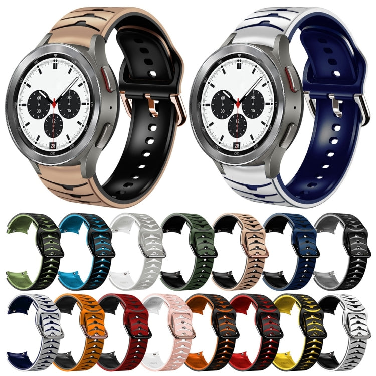 Cinturino in silicone con trama curva, For Samsung  Galaxy Watch 4 Classic 42mm