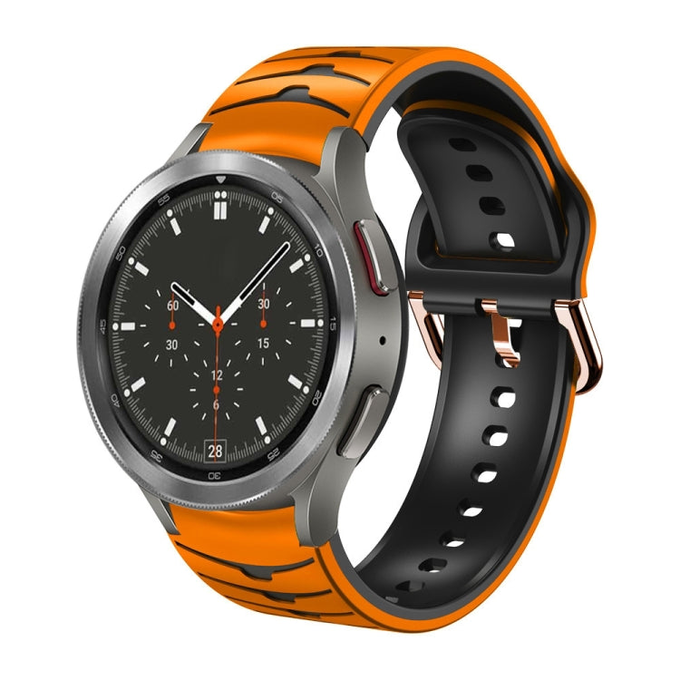Cinturino in silicone con trama curva, For Samsung  Galaxy Watch 4 Classic 46mm