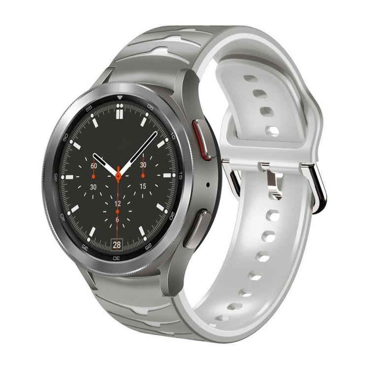 Cinturino in silicone con trama curva, For Samsung  Galaxy Watch 4 Classic 46mm