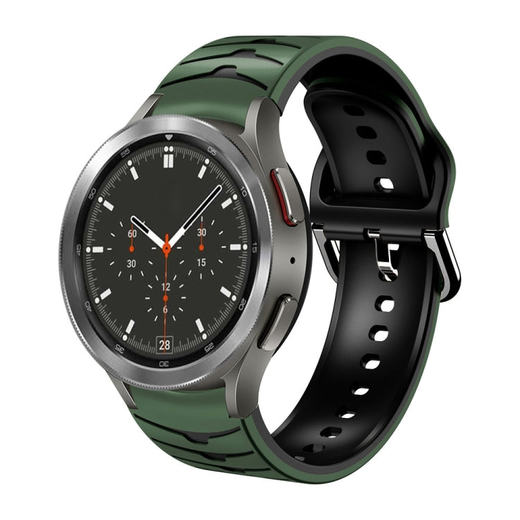 Cinturino in silicone con trama curva, For Samsung  Galaxy Watch 4 Classic 46mm