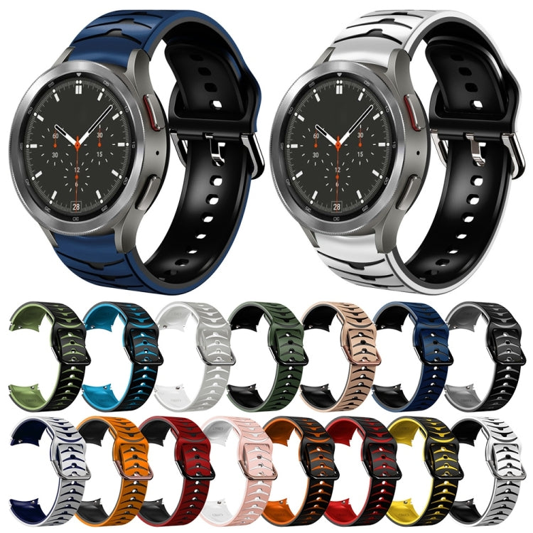 Cinturino in silicone con trama curva, For Samsung  Galaxy Watch 4 Classic 46mm