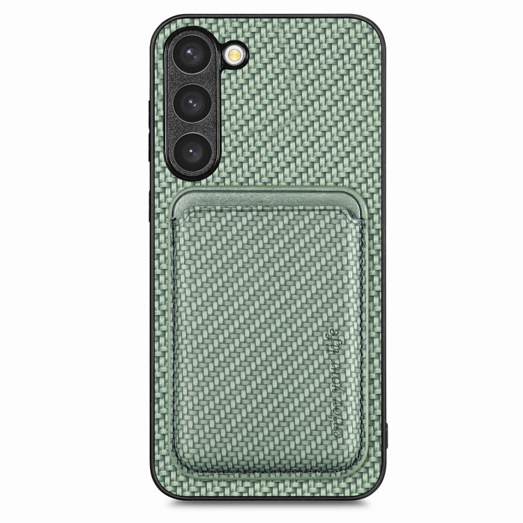 Custodia Magsafe per carte in pelle in fibra di carbonio, For Samsung Galaxy S23 5G, For Samsung Galaxy S23+ 5G, For Samsung Galaxy S23 Ultra 5G