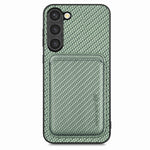 Custodia Magsafe per carte in pelle in fibra di carbonio, For Samsung Galaxy S23 5G, For Samsung Galaxy S23+ 5G, For Samsung Galaxy S23 Ultra 5G
