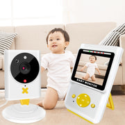 855P 2,4 pollici Home Wireless Baby Monitor giallo con telecamera di sorveglianza per bambini, 855P
