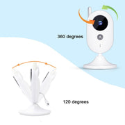 ZR302 2.4GHz Digital Video Smart Baby Monitor Videocamera per visione notturna, lettore musicale, funzione interfono bidirezionale, ZR302