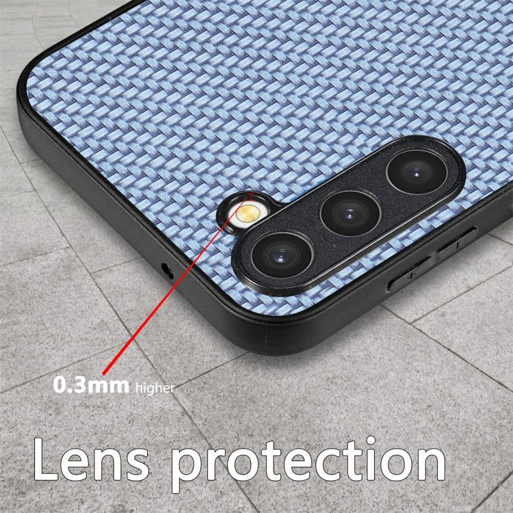 Cover posteriore in pelle con texture in fibra di carbonio, For Samsung Galaxy S23 5G, For Samsung Galaxy S23+ 5G, For Samsung Galaxy S23 Ultra 5G