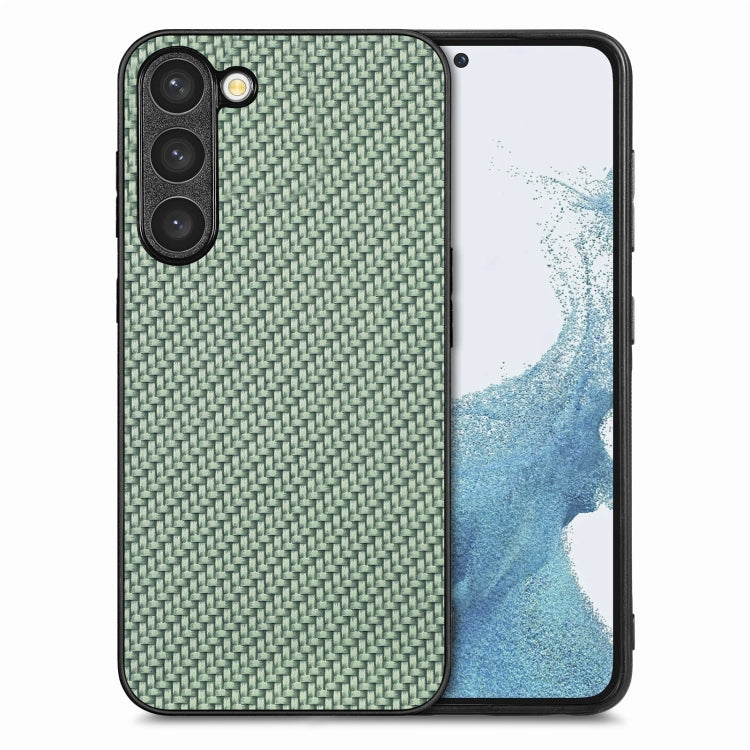 Cover posteriore in pelle con texture in fibra di carbonio, For Samsung Galaxy S23 5G, For Samsung Galaxy S23+ 5G, For Samsung Galaxy S23 Ultra 5G