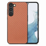Cover posteriore in pelle con texture in fibra di carbonio, For Samsung Galaxy S23 5G, For Samsung Galaxy S23+ 5G, For Samsung Galaxy S23 Ultra 5G
