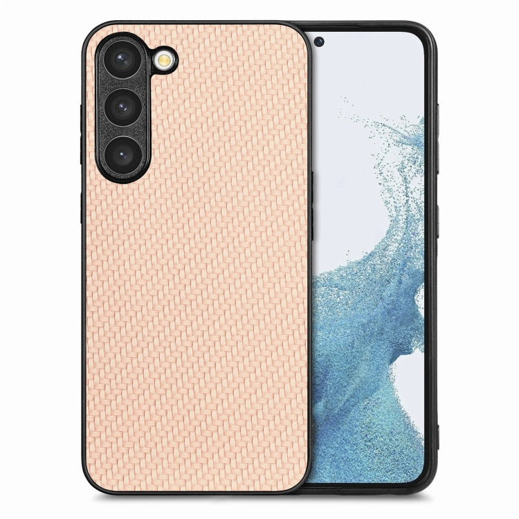 Cover posteriore in pelle con texture in fibra di carbonio, For Samsung Galaxy S23 5G, For Samsung Galaxy S23+ 5G, For Samsung Galaxy S23 Ultra 5G