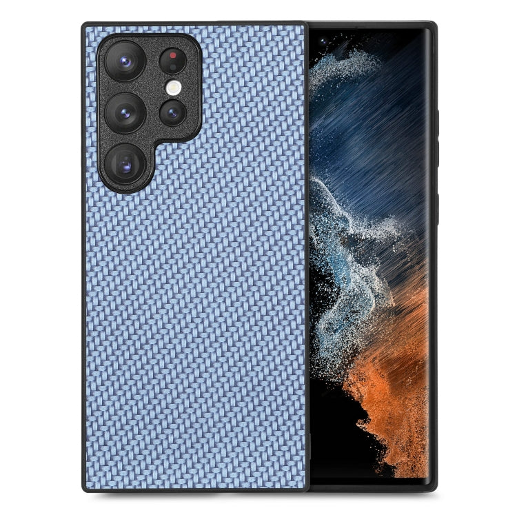 Cover posteriore in pelle con texture in fibra di carbonio, For Samsung Galaxy S23 5G, For Samsung Galaxy S23+ 5G, For Samsung Galaxy S23 Ultra 5G