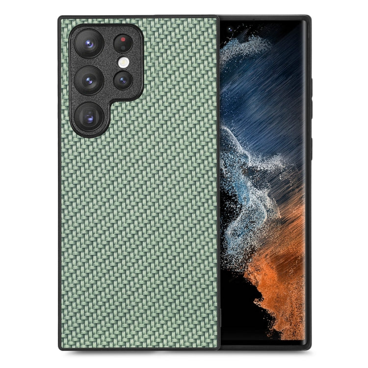 Cover posteriore in pelle con texture in fibra di carbonio, For Samsung Galaxy S23 5G, For Samsung Galaxy S23+ 5G, For Samsung Galaxy S23 Ultra 5G