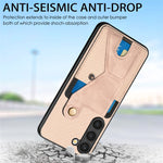 Custodia per cellulare con porta carte di credito in fibra di carbonio, For Samsung Galaxy S23 5G, For Samsung Galaxy S23+ 5G, For Samsung Galaxy S23 Ultra 5G