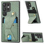 Custodia per cellulare con porta carte di credito in fibra di carbonio, For Samsung Galaxy S23 5G, For Samsung Galaxy S23+ 5G, For Samsung Galaxy S23 Ultra 5G