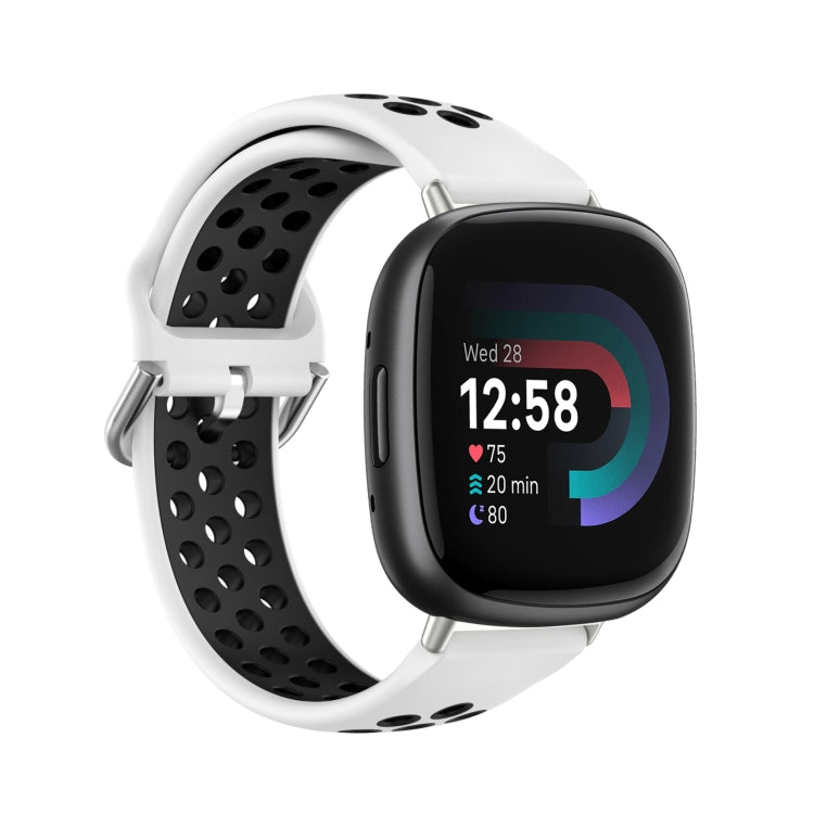 Cinturino in silicone traforato per Fitbit Versa 4