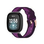 Cinturino per orologio in tela intrecciata di nylon, For Fitbit Versa 3, For Fitbit Sense