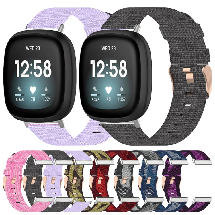 Cinturino per orologio in tela intrecciata di nylon, For Fitbit Versa 3, For Fitbit Sense