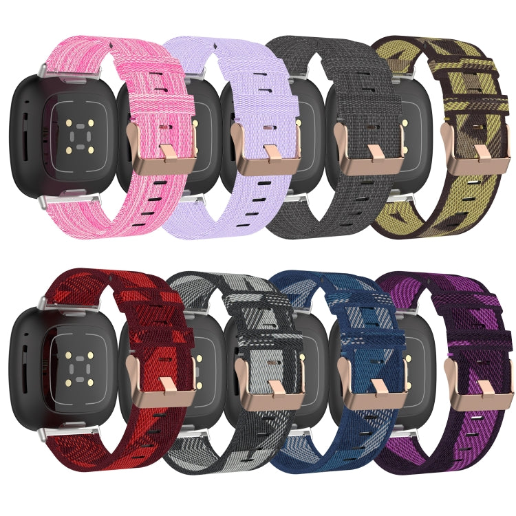 Cinturino per orologio in tela intrecciata di nylon, For Fitbit Versa 3, For Fitbit Sense
