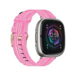 Cinturino per orologio in tela intrecciata di nylon, For Fitbit Versa 3, For Fitbit Sense