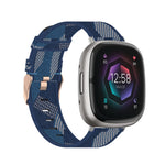 Cinturino per orologio in tela intrecciata di nylon, For Fitbit Versa 3, For Fitbit Sense