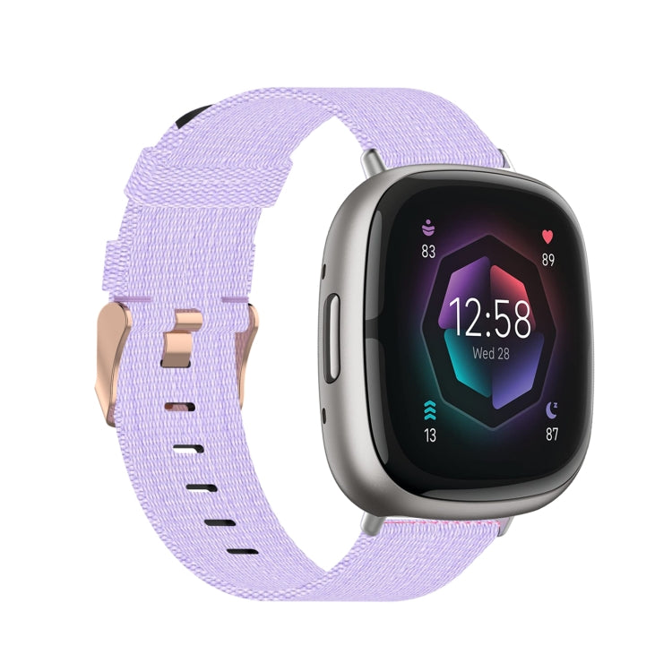 Cinturino per orologio in tela intrecciata di nylon, For Fitbit Versa 3, For Fitbit Sense