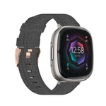 Cinturino per orologio in tela intrecciata di nylon, For Fitbit Versa 3, For Fitbit Sense