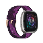 Cinturino per orologio in tela intrecciata di nylon, For Fitbit Versa 3, For Fitbit Sense