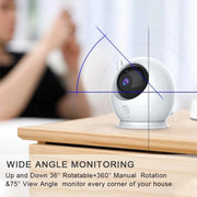 ABM100 4,3 pollici Wireless Video Color Night Vision Baby Monitor Telecamera di sicurezza a 360 gradi, ABM100