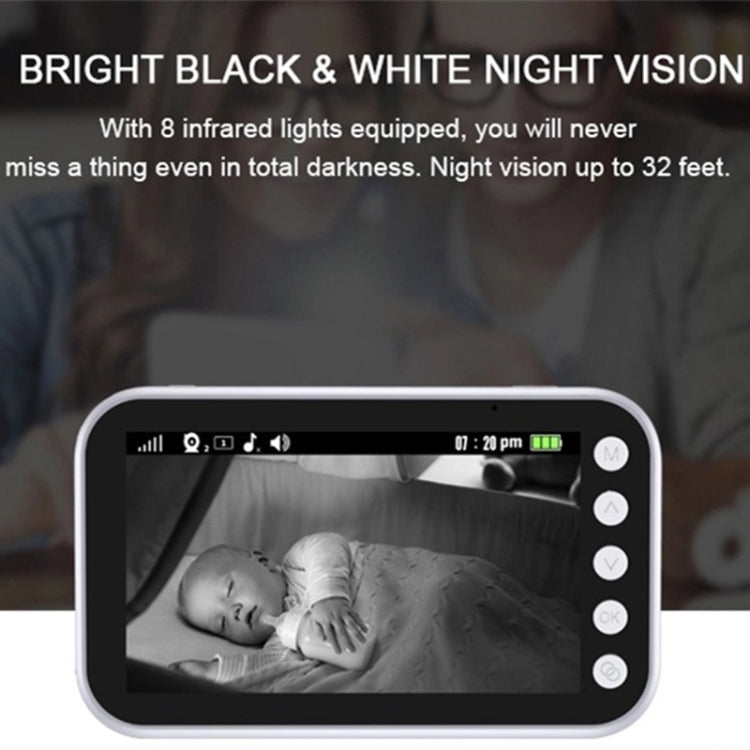Baby Monitor Wireless 4,3 pollici con Visione Notturna e Allarme