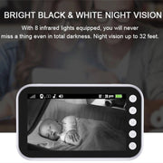 ABM100 4,3 pollici Wireless Video Color Night Vision Baby Monitor Telecamera di sicurezza a 360 gradi, ABM100