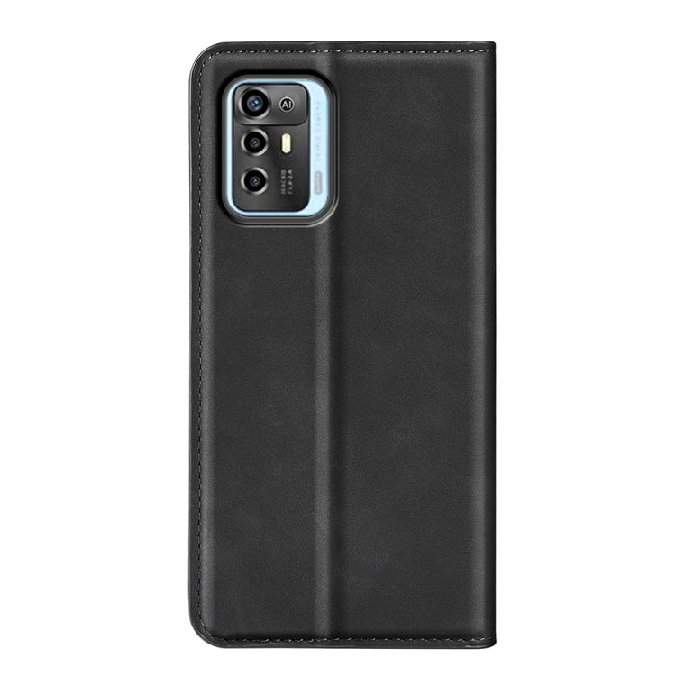 Per ZTE Blade A72 5G Custodia in pelle con ventosa magnetica retro-pelle, For ZTE Blade A72 5G