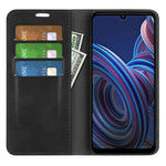 Per ZTE Blade A72 5G Custodia in pelle con ventosa magnetica retro-pelle, For ZTE Blade A72 5G