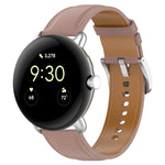 Cinturino per orologio cucito in rilievo in pelle, For Google Pixel Watch 4 / 3 / 2 / 1 41mm
