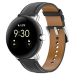 Cinturino per orologio cucito in rilievo in pelle, For Google Pixel Watch 4 / 3 / 2 / 1 41mm