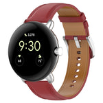 Cinturino per orologio cucito in rilievo in pelle, For Google Pixel Watch 4 / 3 / 2 / 1 41mm