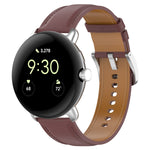 Cinturino per orologio cucito in rilievo in pelle, For Google Pixel Watch 4 / 3 / 2 / 1 41mm