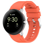 Connettore in metallo + cinturino in silicone tinta unita, For Google Pixel Watch 4 / 3 / 2 / 1 41mm