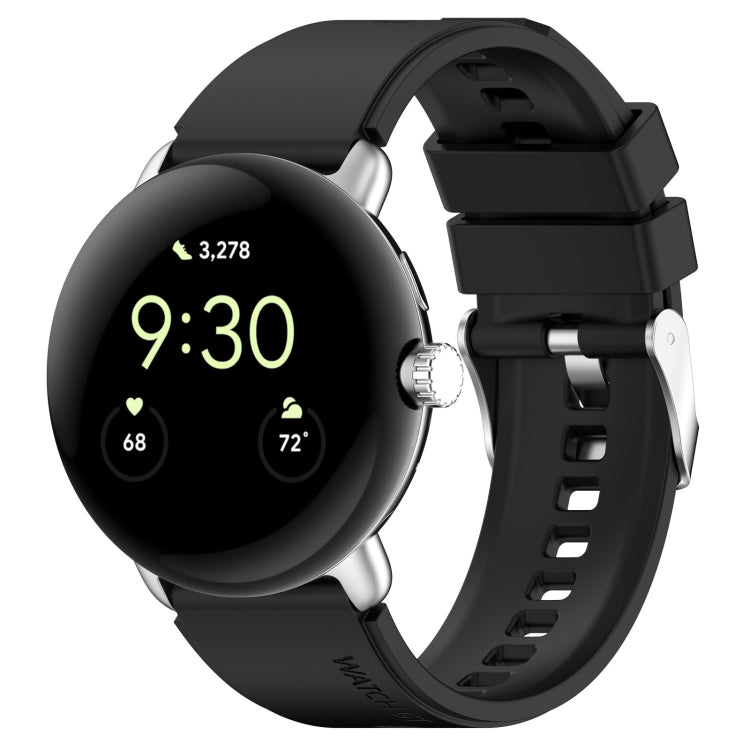 Connettore in metallo + cinturino in silicone tinta unita, For Google Pixel Watch 4 / 3 / 2 / 1 41mm