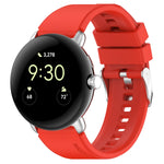 Connettore in metallo + cinturino in silicone tinta unita, For Google Pixel Watch 4 / 3 / 2 / 1 41mm