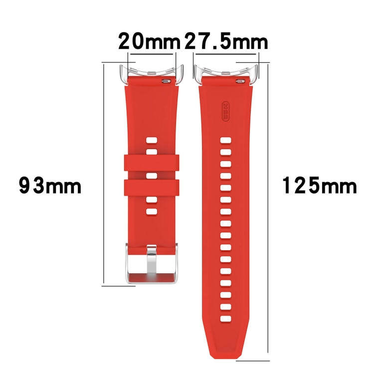 Connettore in metallo + cinturino in silicone tinta unita, For Google Pixel Watch 4 / 3 / 2 / 1 41mm