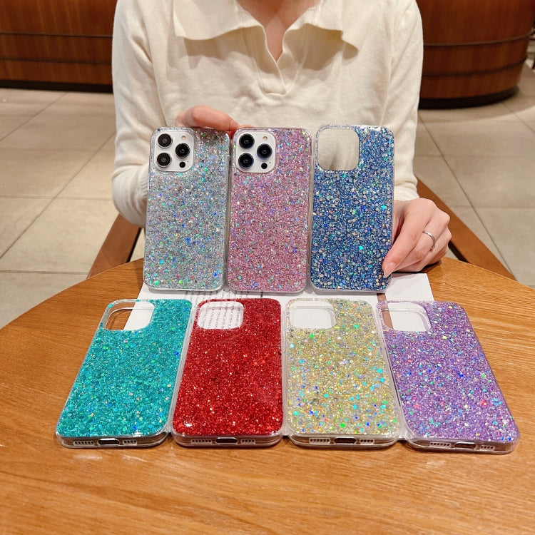 Custodia per telefono in TPU epossidico con paillettes glitterate, For iPhone 11 Pro Max, For iPhone 11 Pro, For iPhone 11
