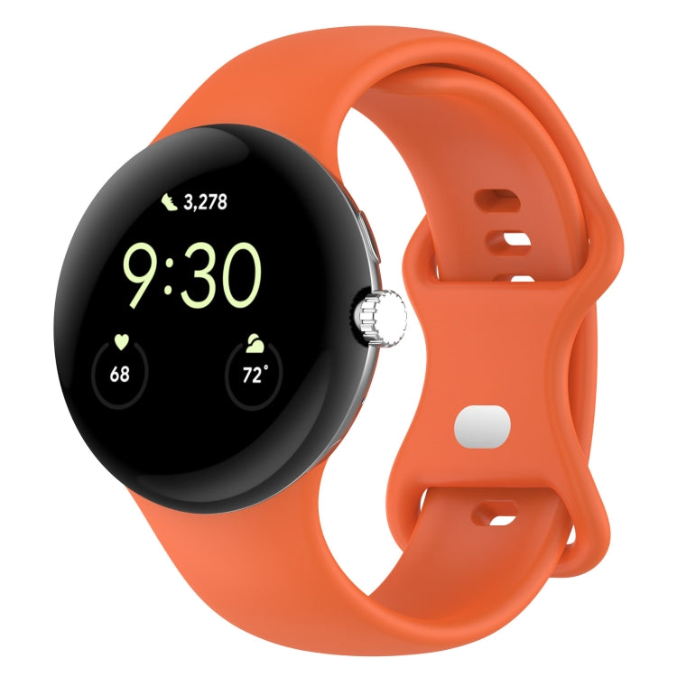 Per cinturino in silicone a tinta unita con cinturino per orologio Google Pixel Watch, L