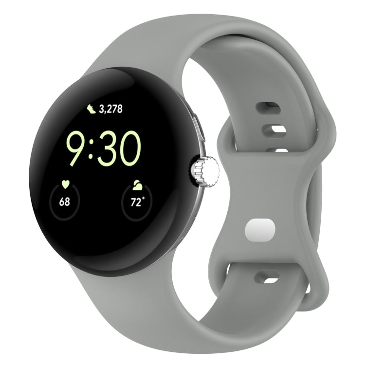Per cinturino in silicone a tinta unita con cinturino per orologio Google Pixel Watch, L