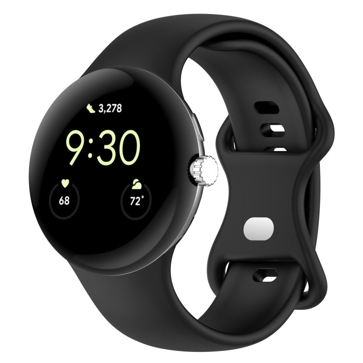 Per cinturino in silicone a tinta unita con cinturino per orologio Google Pixel Watch, L